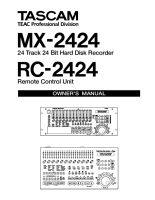 Tascam MX-2424 - Owners Manual